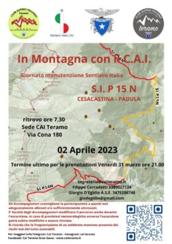 2 aprile 2023: Uscita di Manutenzione sul Sentiero Italia