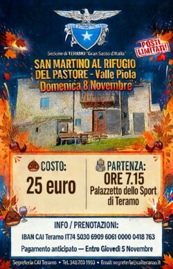 DOMENICA 8 NOVEMBRE SAN MARTINO AL RIFUGIO DEL PASTORE  E FOLIAGE SUL MONTE DELLA FARINA