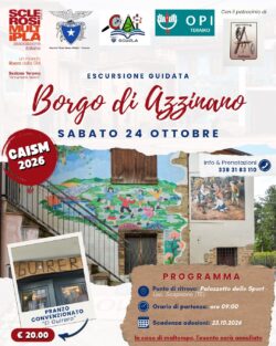 SABATO 24 OTTOBRE: A AZZINANO UNA VISITA GUIDATA SPECIALE ALL’INSEGNA DELL’INCLUSIONE CON AISM, CAI E OPI TERAMO